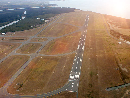 Airport runway.