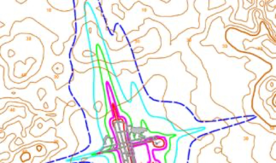 Noise exposure heat maps.