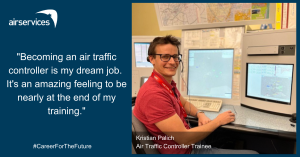 Kristian Palich is almost at the end of his journey to becoming an air traffic controller.