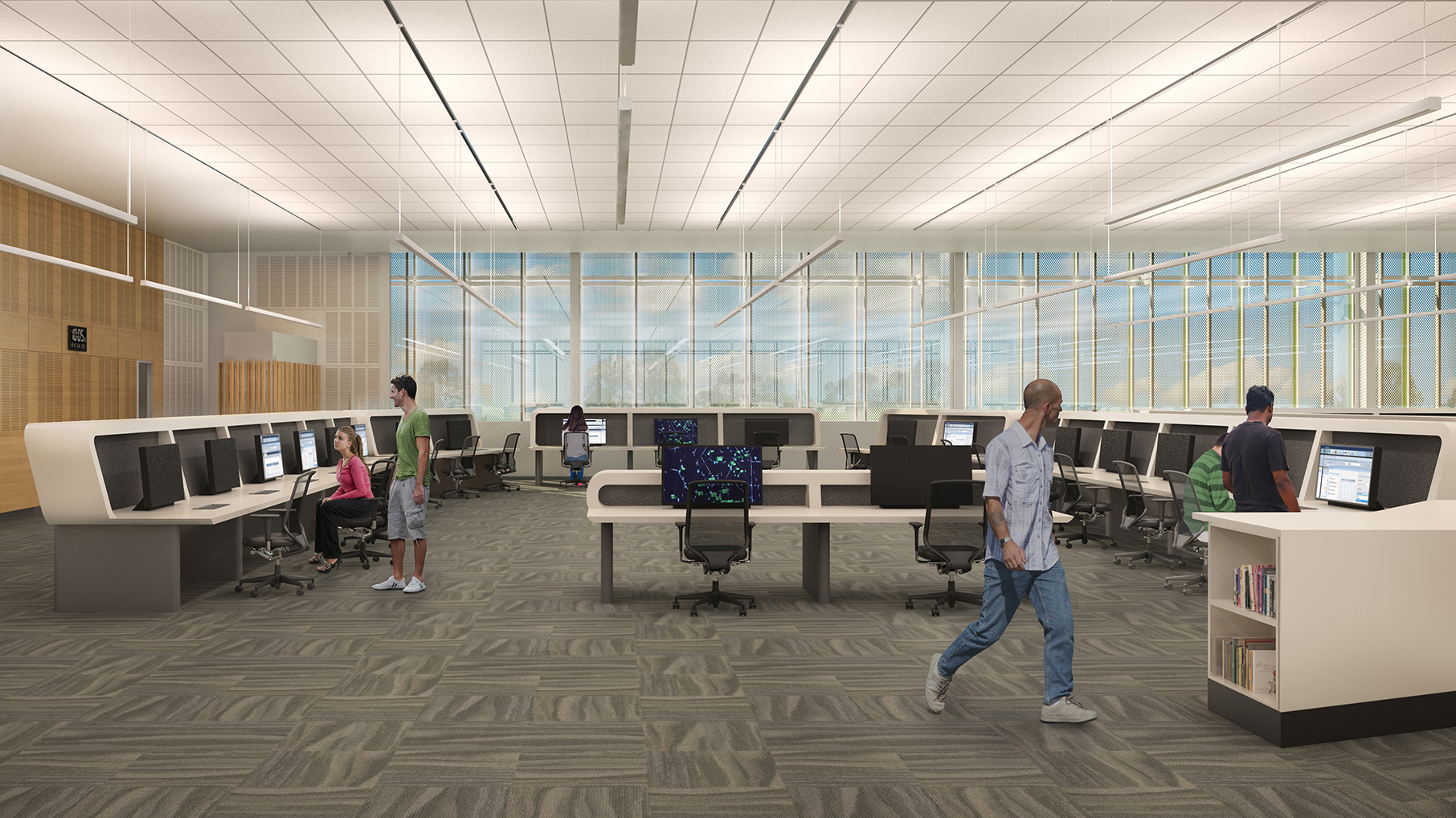 Technology - Operations Room - Consoles - Artist Impression Artist impression drawing of the new operations centres.
