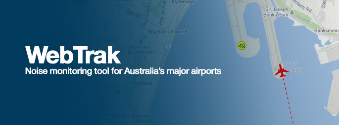 Webtrack - Noise monitoring tool for Australia's major airports logo.