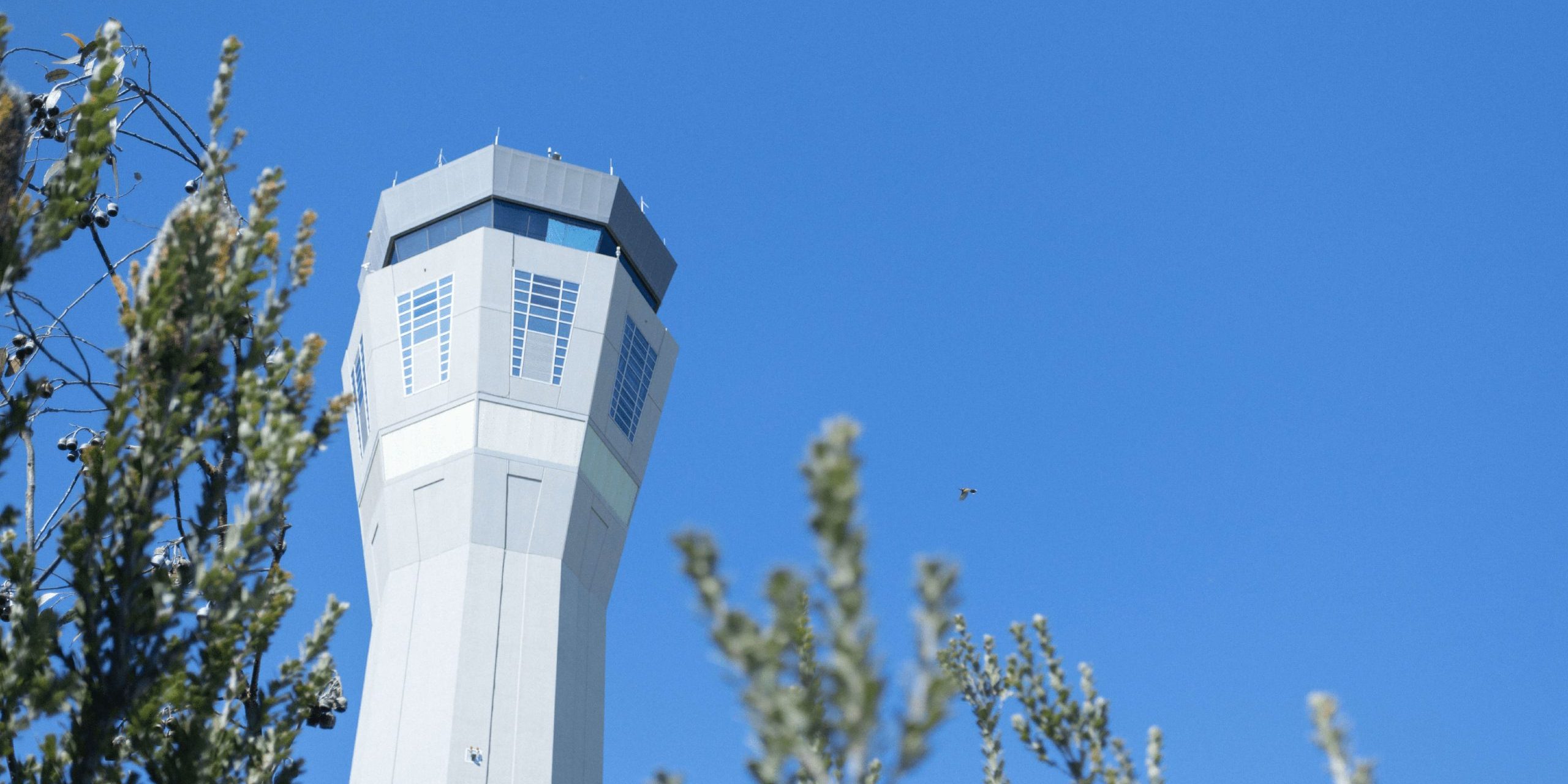 ATC Tower against blue sky